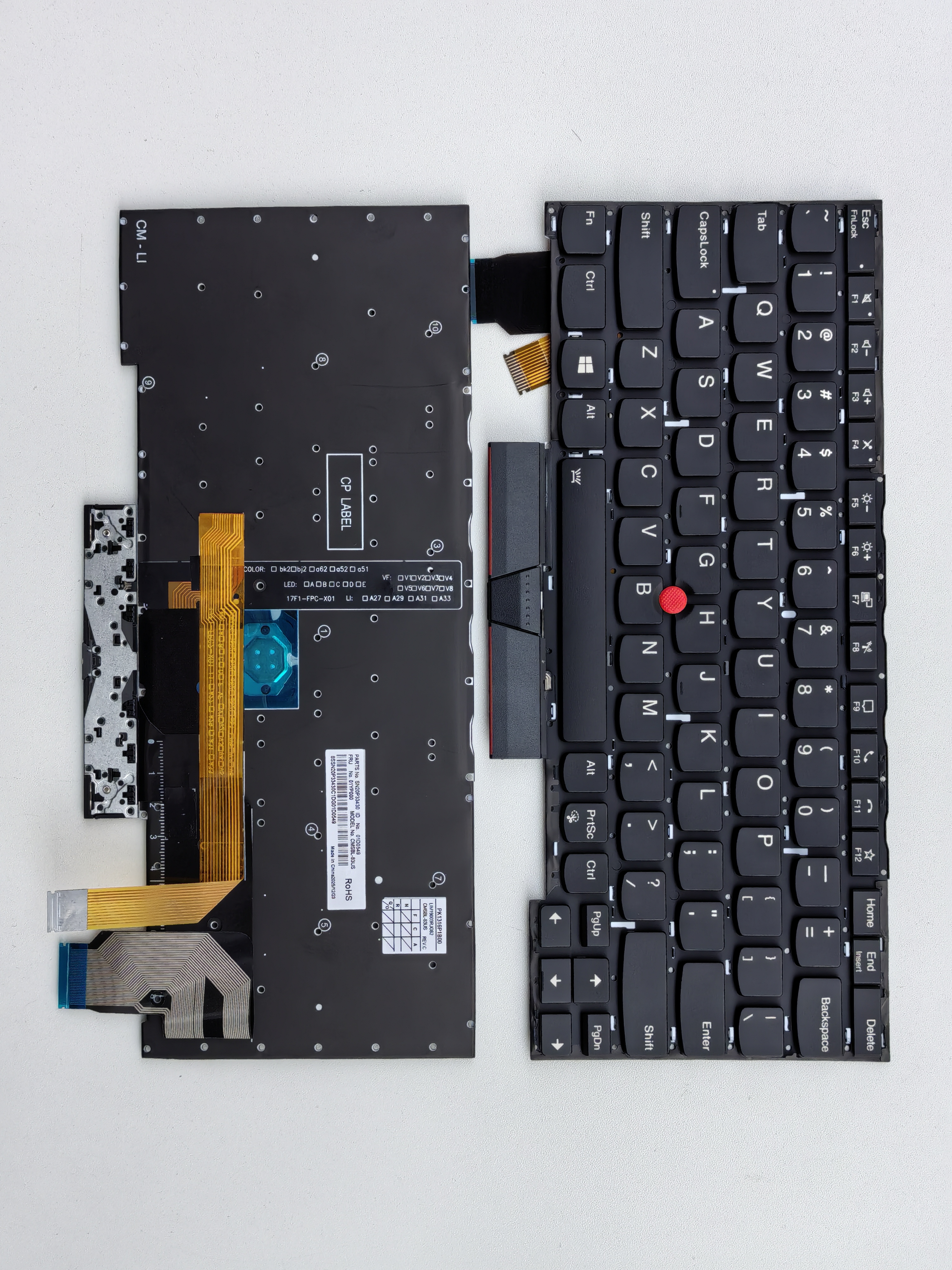 Picture of New Replacement Laptop Keyboard For IBM YOGA X13 GENERATION/YOGA X13 GEN1/YOGA L13 GEN1 BLACK With Point Backlit (OEM) US Layout